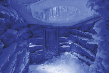 Die Schneekammer des Siebenquell GesundZeitResorts sorgt für Abkühlung.