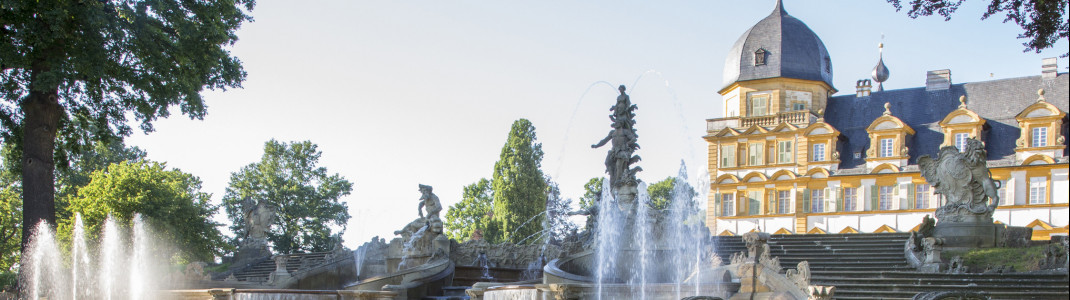 Schloss Seehof mit Wasserspielen, Memmelsdorf bei Bamberg.