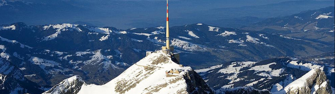 Die Fahrt auf den Säntis ist eine der inkludierten Bergbahnfahrten.