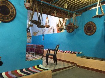 Wohnraum in einem nubischen Dorf bei Assuan