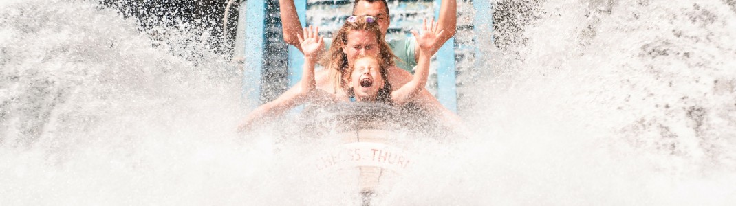 Die Wildwasserbahn gehört zu den Highlights des Erlebnisparks.