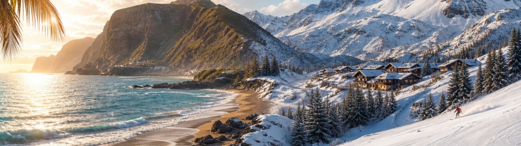 Egal ob Sonnenliebhaber oder Schneefan, in Europa findet man im Winter schnell erreichbare Ziele für beide Möglichkeiten.
