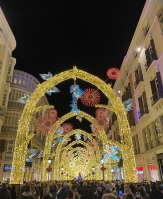Over 16 million LED lights are used for the street’s Christmas decorations.