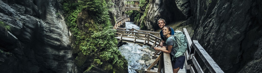 Im Sommer eine tolle Abkühlung: die Wanderung durch die Sigmund-Thun-Klamm bei Kaprun.