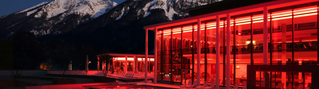 Stimmungsvolle Beleuchtung in der Rupertus Therme Bad Reichenhall