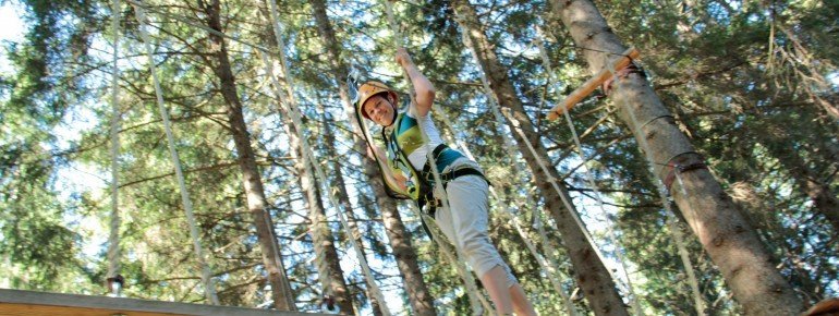 Hoch hinaus geht&#39;s im Kletterwald Tannheimer Tal.