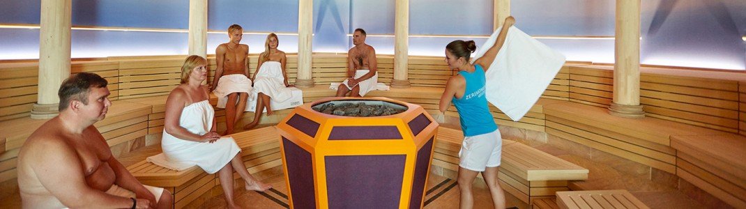 90° Celsius herrschen in der neu dazugekommenen Apollon-Sauna