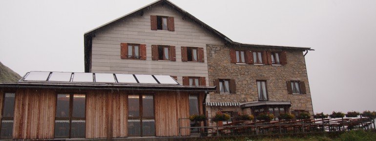 Die Kemptner Hütte ist das erste Tagesziel der sechstägigen Fernwanderung