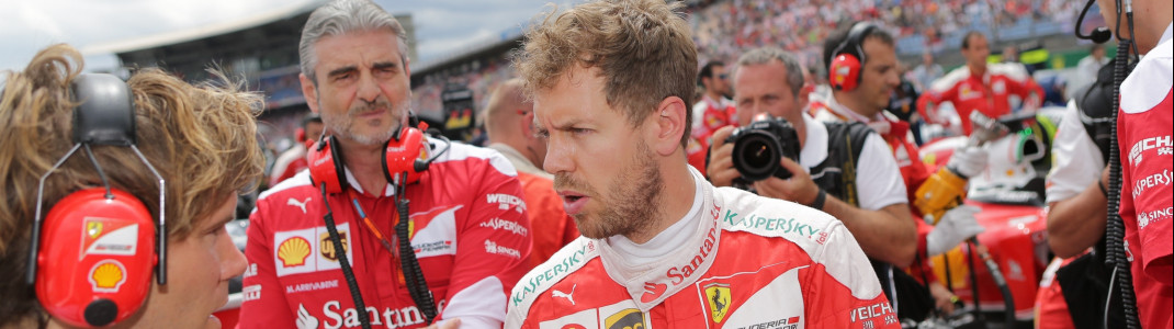 One of this season's hot favorites: Ferrari Driver Sebastian Vettel.