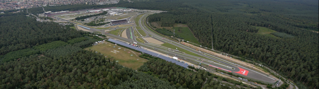 The motor racing circuit Hockenheimring is situated in the Rhine Valley near Hockenheim, Baden-Wuerttemberg.