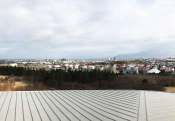 Rooftop View from Perlan Museum towards Reykjavik.