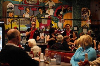 Singing waiters at Ellen&#39;s Stardust Diner