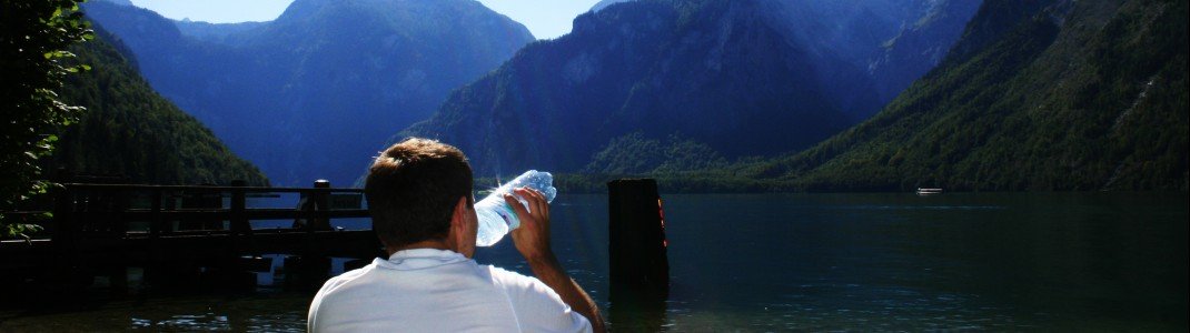 Mindestens 1,5 Liter Wasser sind Pflicht auf jeder Tour!