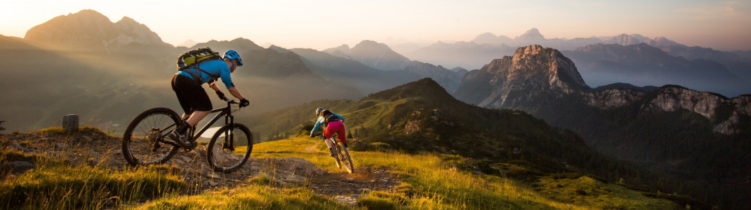 Traumhafte Kulisse beim Mountainbiken auf dem Nassfeld.