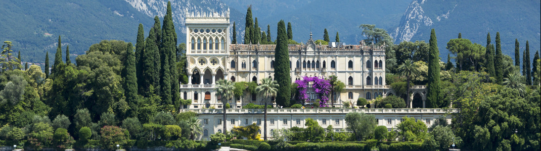 The Cavazza family's villa lies quaintly inside the park among its beautiful gardens.