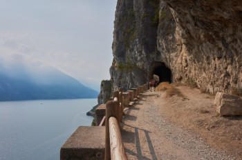 Old Ponale Road with a view of Lake Ledro.