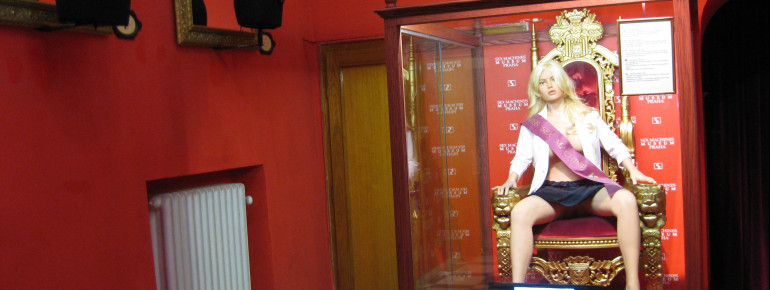 At Sex Machines Museum Prague you are greeted by a rubber doll.