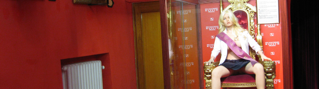 At Sex Machines Museum Prague you are greeted by a rubber doll.