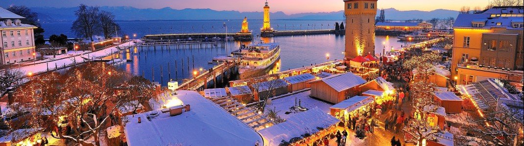 Eine traumhafte Kulisse bietet die Lindauer Hafenweihnacht.