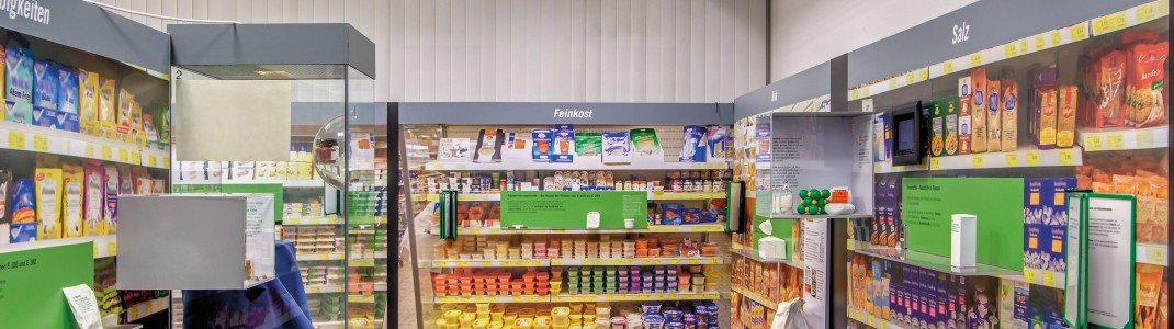 Eine Einkaufstour in einem Supermarkt machen die Besucher im Zusatzstoffmuseum.
