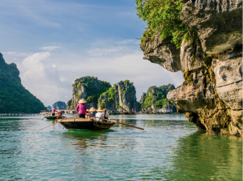 Beeindruckender Anblick: die Halong-Bucht in Vietnam.