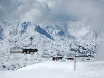 La Plagne liegt in einem der größten Skigebiete in Frankreich.