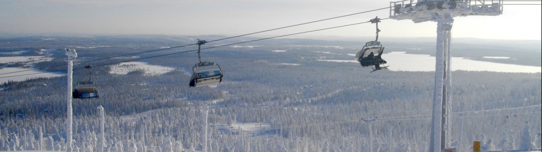 Die Skisaison im finnischen Ruka ist besonders lang und dauert von Oktober bis Anfang Mai.