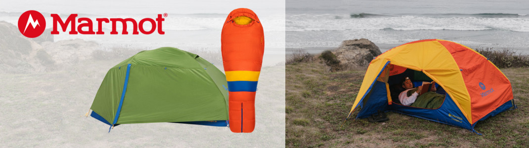 Gewinne ein Marmot 2-Personen-Zelt mit Schlafsack!