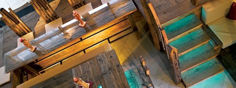 Perfekte Verbindung aus modernem Design und gemütlicher Atmosphäre - der Barbereich im Waltershof