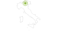 Bike Trail Through the Marocche biotope in Trento, Bondone, Valle dei Laghi, Rotaliana: Position on map