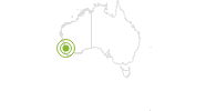 Radtour Munda Biddi Trail in Westaustralien in Australiens Südwesten: Position auf der Karte