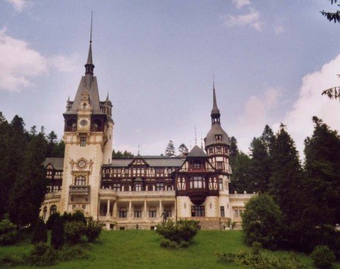 View of the stunning Peles Castle