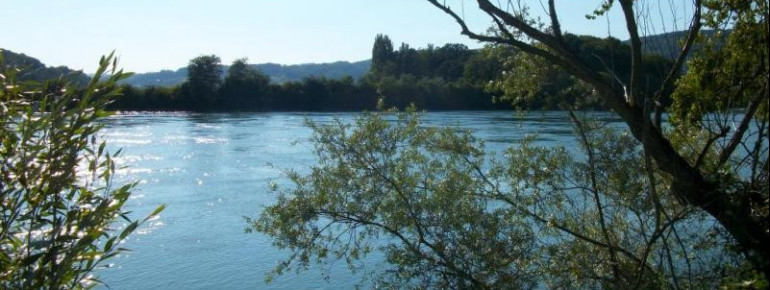 Die Rheinpromenade bei Waldshut