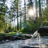 Der Isarursprung im Abendlicht.