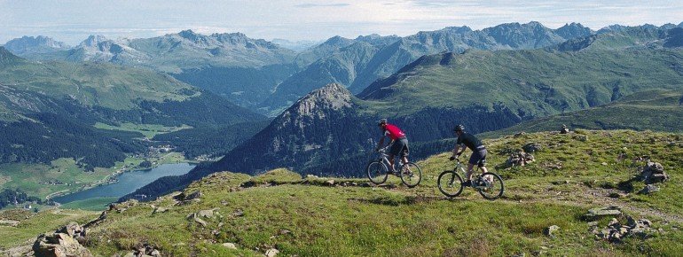 Biker in Davos Klosters