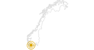 Wanderung Von Øyuvsbu nach Gaukhei in Vest-Agder: Position auf der Karte