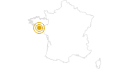 Wanderung Rund um die Île d'Hoëdic in Morbihan: Position auf der Karte