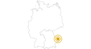 Wanderung Finsterau über Reschbachklause zum Siebensteinkopf Bayerischer Wald: Position auf der Karte