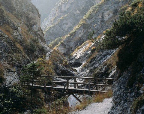 Bridge inside Aschau gorge