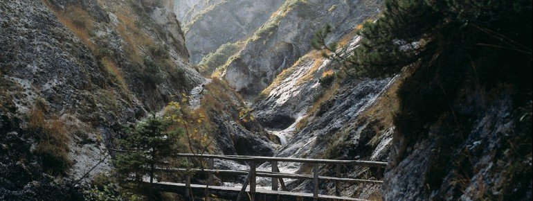 Bridge inside Aschau gorge