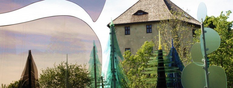 Glass forest at the foot of Weißenstein Castle.
