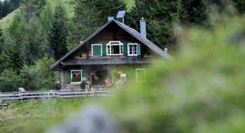 The Gafadurahütte offers snacks and refreshments for travellers.