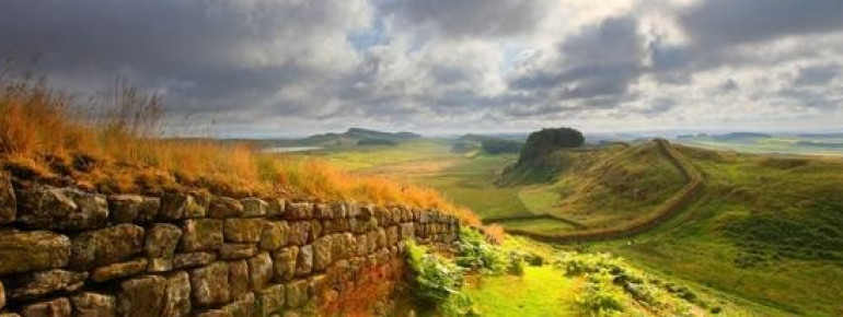Hadrian's Wall Path leads straight across the island.