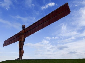 The impressive steel statue 'Angel of the North'