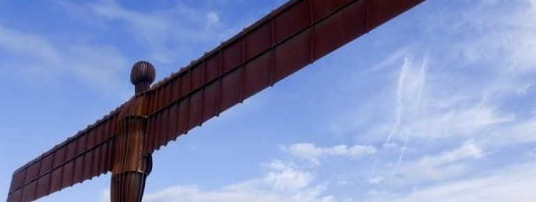 The impressive steel statue 'Angel of the North'