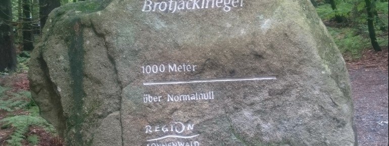This stone marks 1,000 metres above sea level.