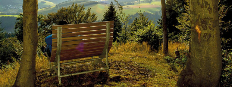 Rothaarsteig offers numerous viewing points. The hike features views of the Sauerland, Wittgensteiner Bergland and Siegerland regions.