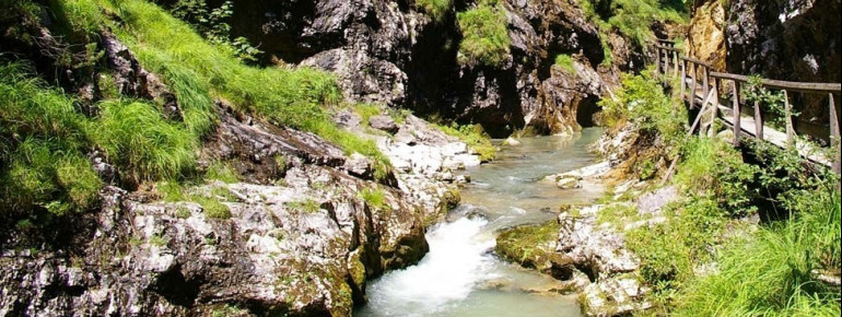 Weißbach gorge at the foot of Reiteralm.