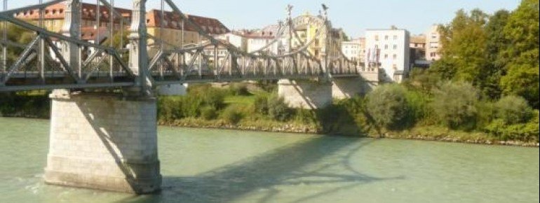 Laufen: bridge over river Salzach