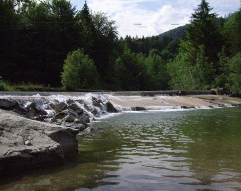 Bathing area at river Jachen